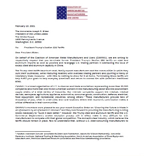 Metal manufacturers’ group urges President to rescind tariffs image