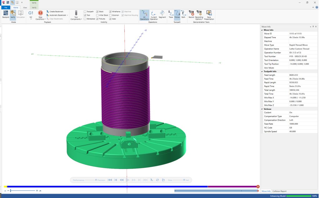 Fig. 2 – Hoist drum simulation