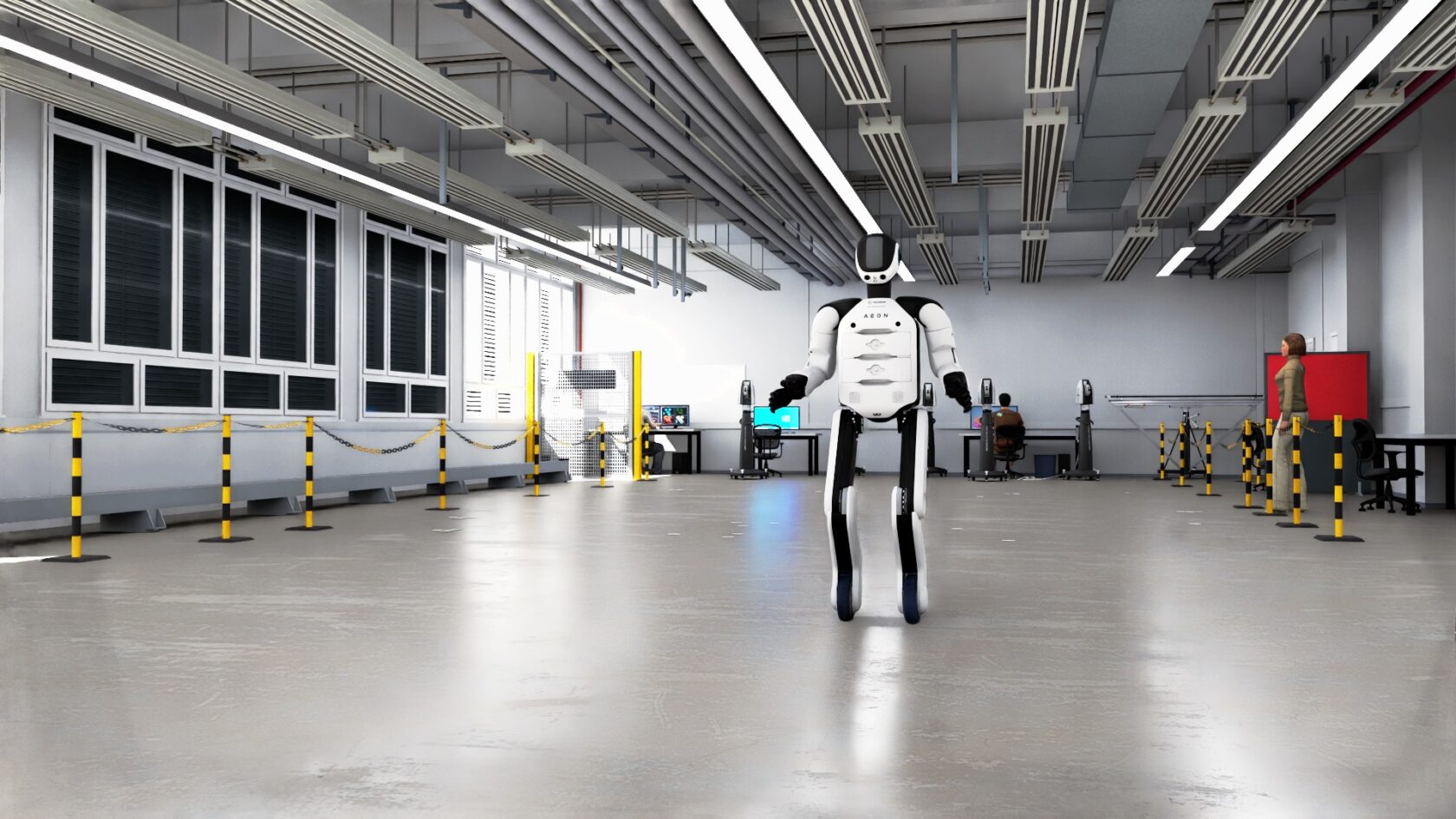 Hexagon's Robotics division introduces the Aeon humanoid robot for industrial applications.