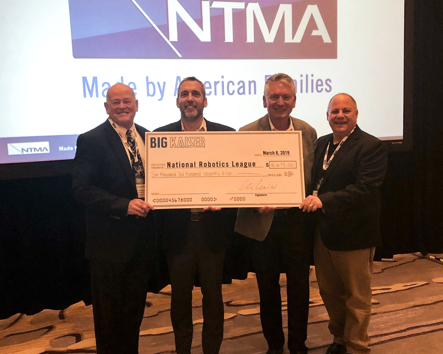 BIG KAISER Precision Tooling Inc. donates to National Robotics League