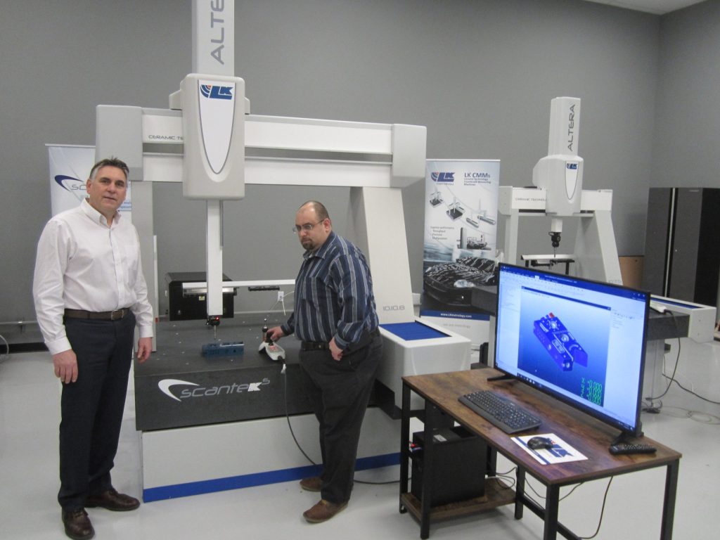 Fig. 1 Brian Samson, LK Metrology Managing Director, left, Jerry Stevenson, Jr, Metrology Services Manager, right.