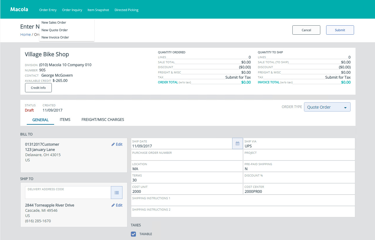 Macola 10 Enterprise Resource Planning and Business Software