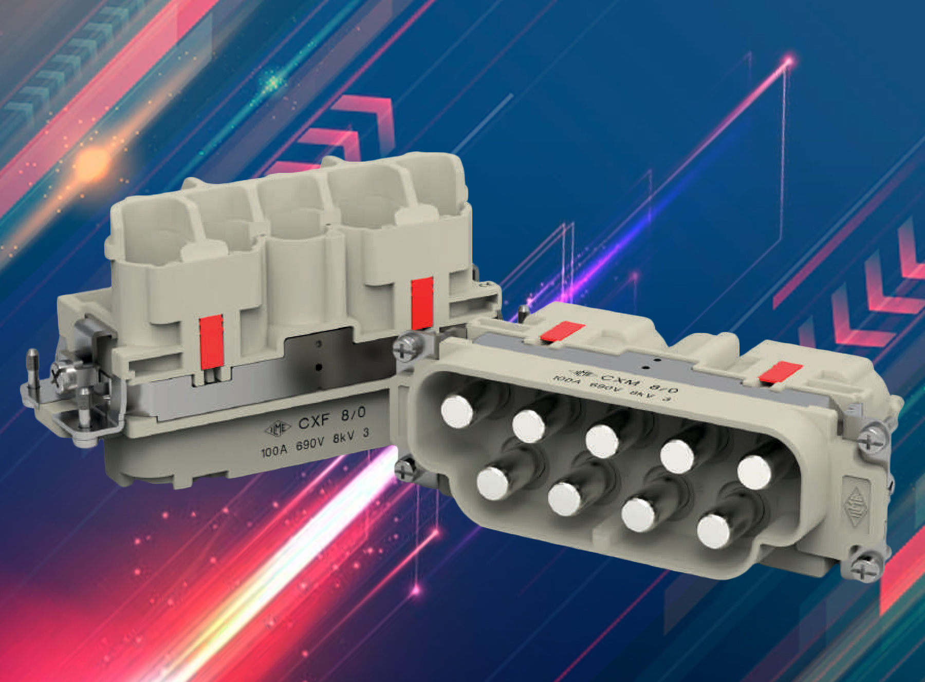 CX-8/0 Rectangular Power Connectors