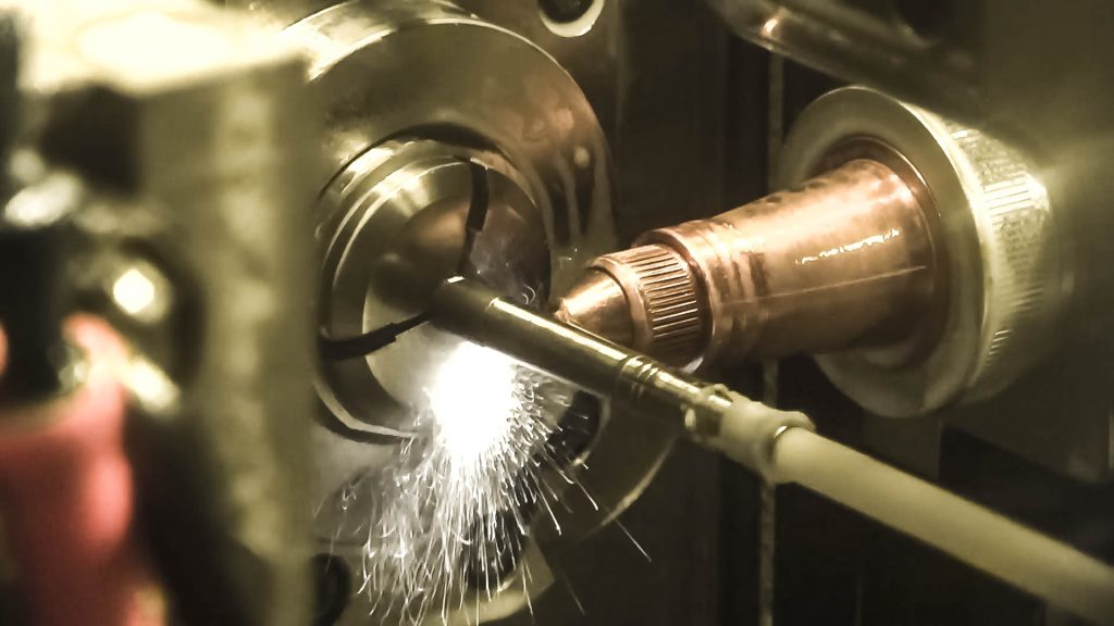 LaserSwiss really nice shot of laser with through coolant
