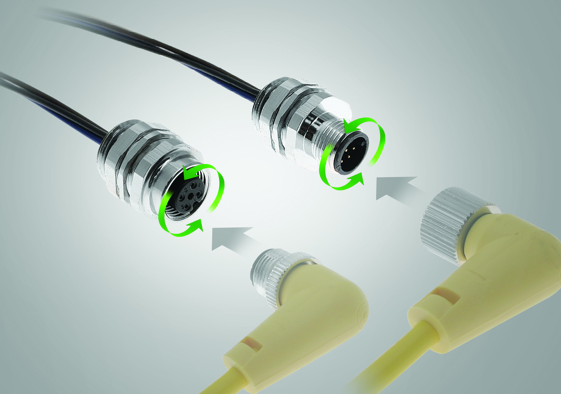 Front Locking Nut Technology for M12 Connectors