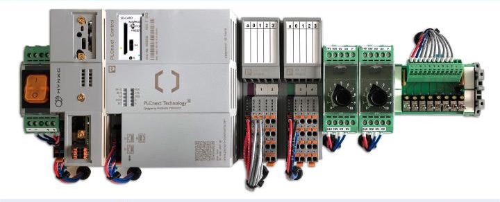 MYNXG Edge SIIC² PLC Connector Combined with Phoenix Contact PLCnext Controls AXC F 2152, 3152