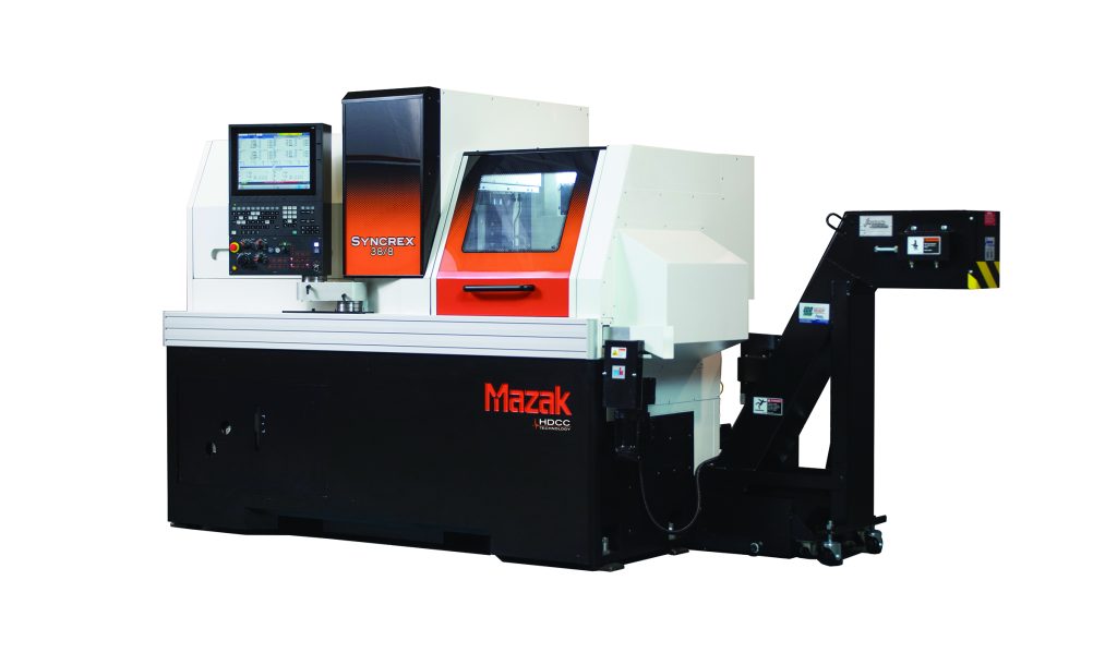 Image from Mazak’s Swiss style CNC for small, precise parts