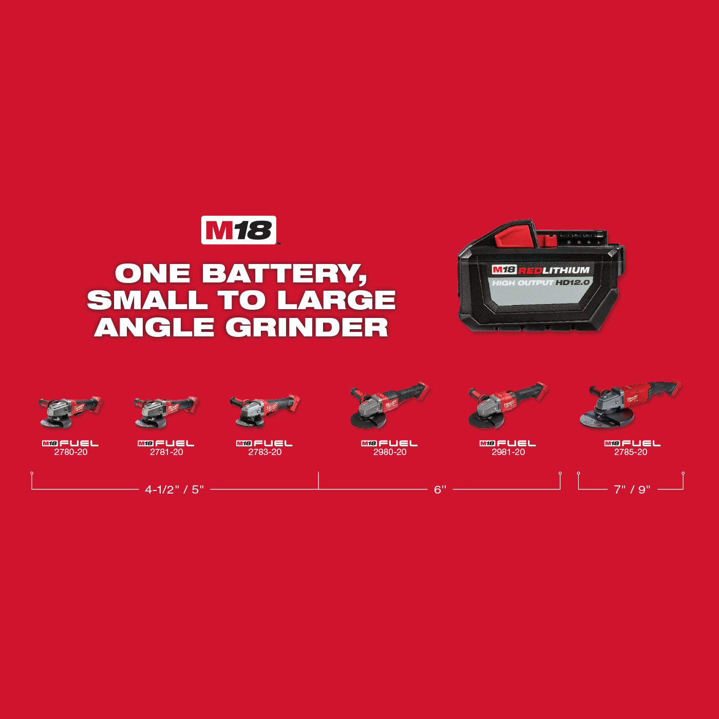 M18 FUEL 4-1/2″ to 6″ Braking Grinders