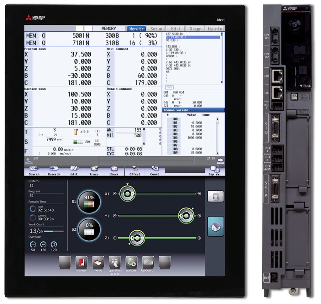 M80W CNC with 19 Inch Display