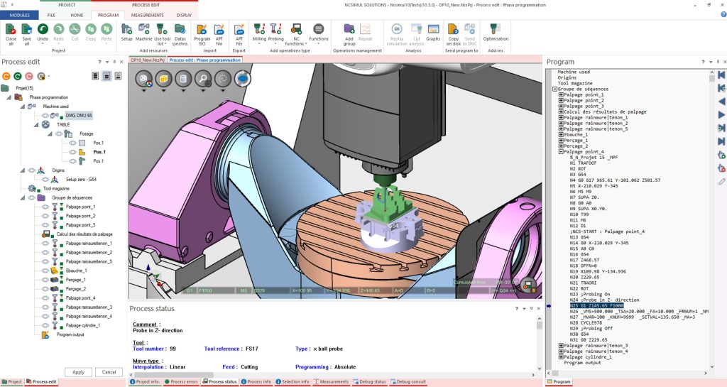 Image from 2017 of NCSIMUL SOLUTIONS Machining Software