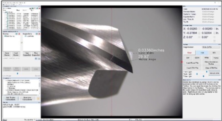 Image from Optical Cutting Tool Inspection System