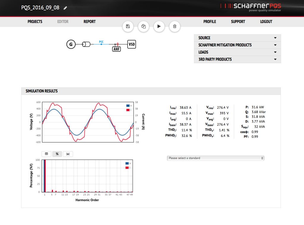PQS3 Power Quality Simulator