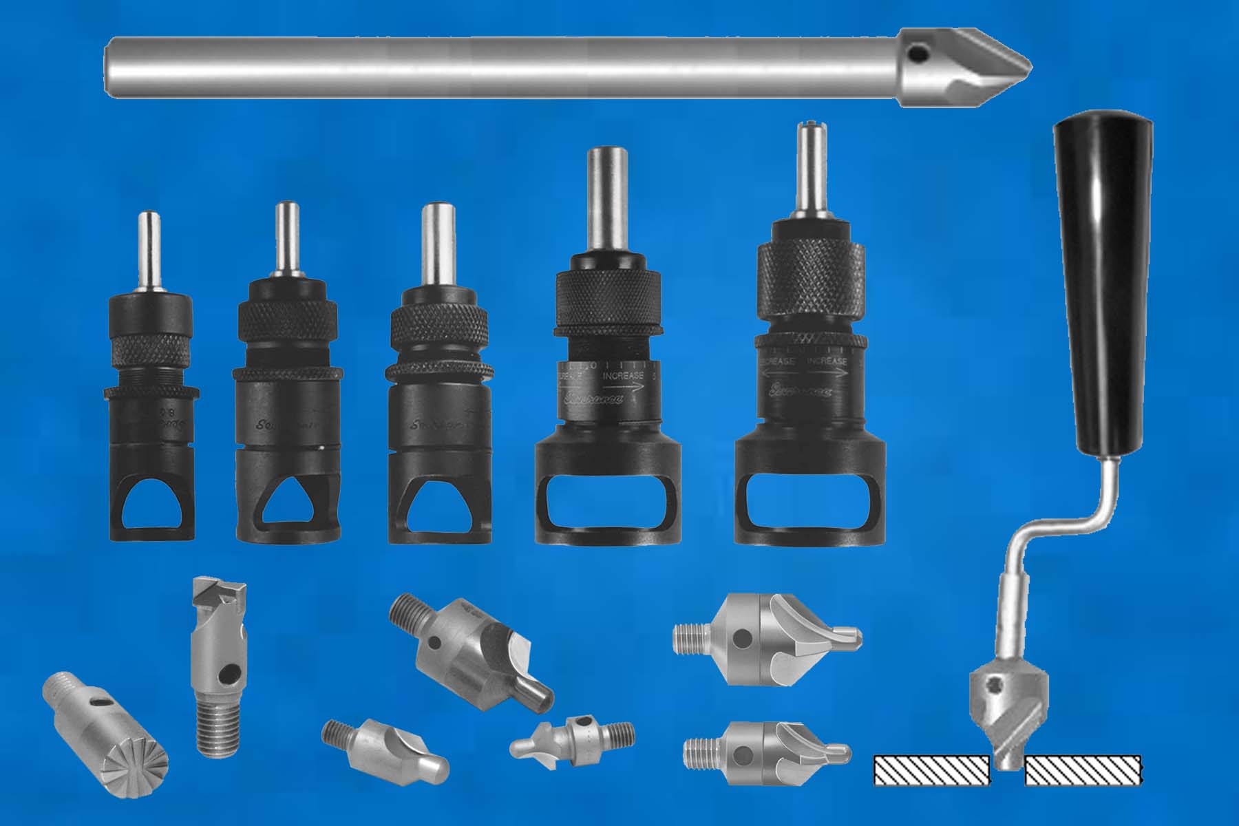 Stop countersinks and rivet shavers
