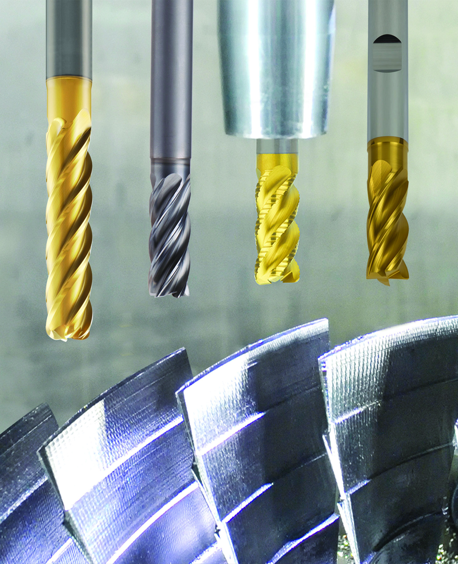 End mills for aerospace cutting