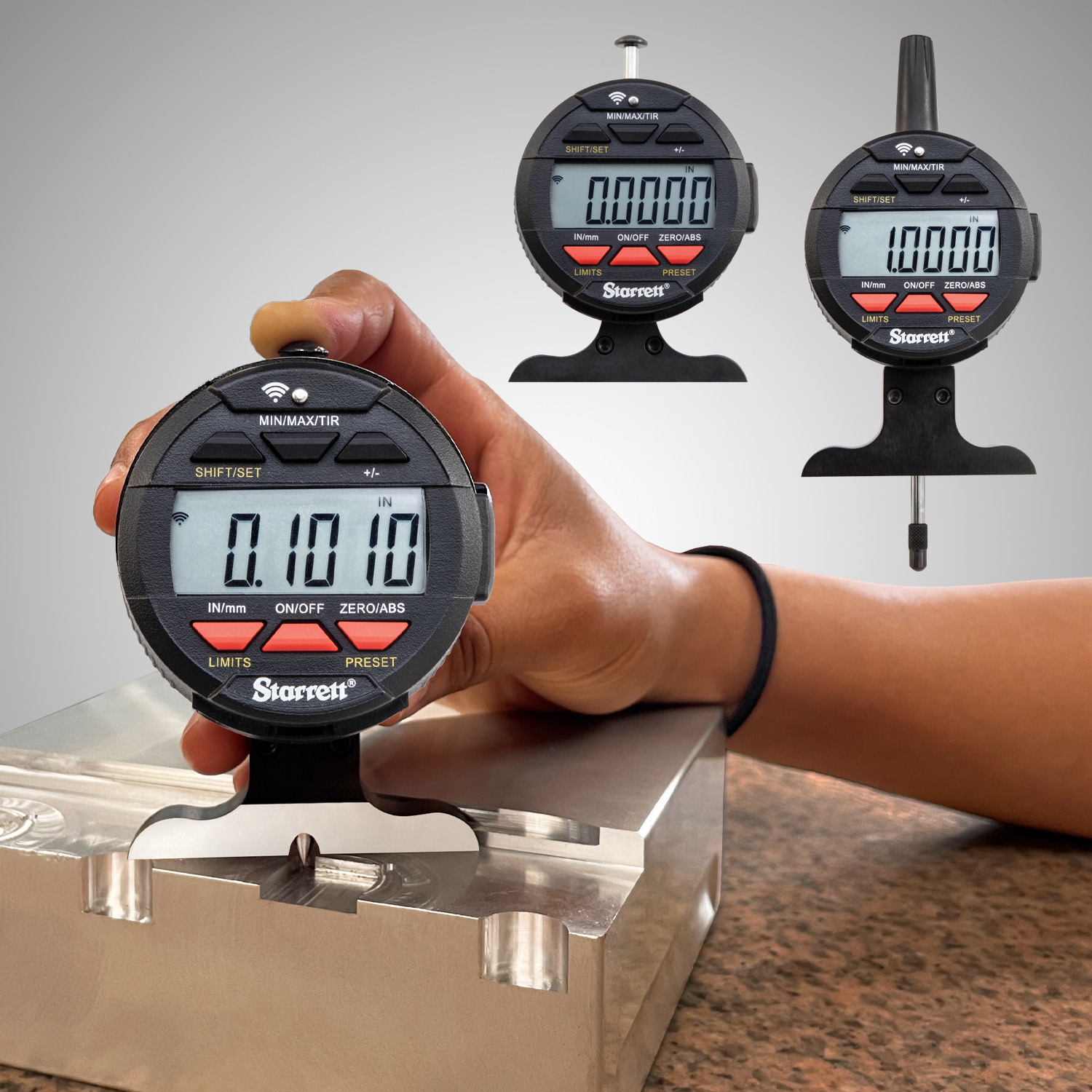 W640JZ, W643JZ, and W644JZ Wireless Electronic Depth Gages