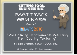 Productivity Improvements Resulting from Coating Texturing