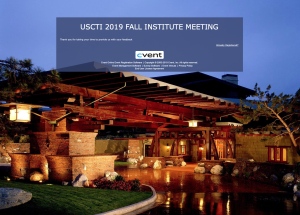 USCTI Fall 2019 Meeting: The Millennial and The Mentor